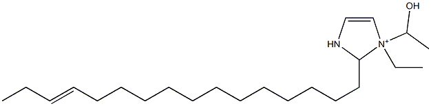 1-Ethyl-2-(13-hexadecenyl)-1-(1-hydroxyethyl)-4-imidazoline-1-ium Struktur