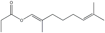 Propionic acid 2,7-dimethyl-1,6-octadienyl ester Struktur