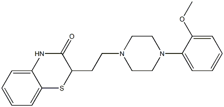 2-[2-[4-(2-Methoxyphenyl)piperazin-1-yl]ethyl]-2H-1,4-benzothiazin-3(4H)-one Struktur