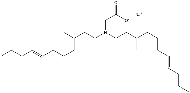 N,N-Bis(3-methyl-7-undecenyl)glycine sodium salt Struktur