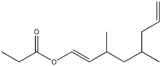 Propionic acid 3,5-dimethyl-1,7-octadienyl ester Struktur