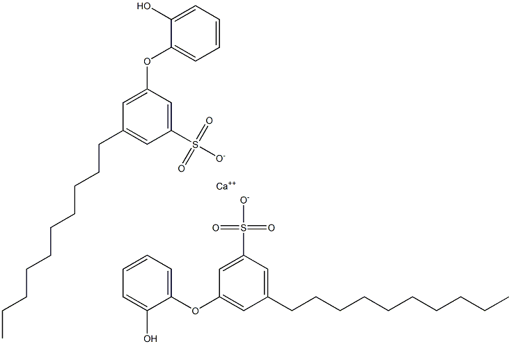 Bis(2'-hydroxy-5-decyl[oxybisbenzene]-3-sulfonic acid)calcium salt Struktur