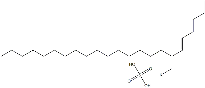 Sulfuric acid 2-(1-hexenyl)octadecyl=potassium ester salt Struktur