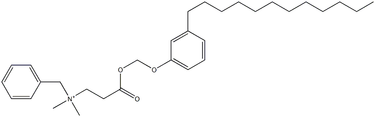 N,N-Dimethyl-N-benzyl-N-[2-[[(3-dodecylphenyloxy)methyl]oxycarbonyl]ethyl]aminium Struktur