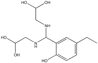 2-[Bis[(2,2-dihydroxyethyl)amino]methyl]-4-ethylphenol Struktur