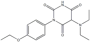 5-(Diethylamino)-1-(p-ethoxyphenyl)barbituric acid Struktur