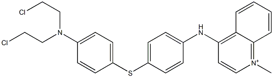 4-[[4-[4-[N,N-Bis(2-chloroethyl)amino]phenylthio]phenyl]amino]-1-methylquinolinium Struktur