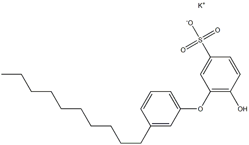 6-Hydroxy-3'-decyl[oxybisbenzene]-3-sulfonic acid potassium salt Struktur