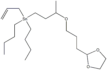 3-[3-(1,3-Dioxolan-2-yl)propyloxy]allyltributylstannane Struktur