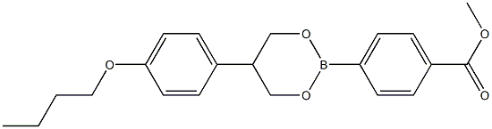 4-[5-(4-Butoxyphenyl)-1,3,2-dioxaborinan-2-yl]benzoic acid methyl ester Struktur