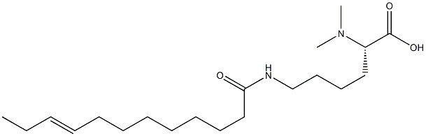 N6-(9-Dodecenoyl)-N2,N2-dimethyllysine Struktur