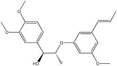 (1S,2R)-1-(3,4-Dimethoxyphenyl)-2-[3-[(E)-1-propenyl]-5-methoxyphenoxy]propan-1-ol Struktur