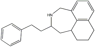 2-Phenethyl-1,2,3,4,8,9,10,10a-octahydronaphth[1,8-cd]azepine Struktur