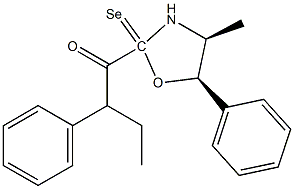 (4S,5R)-4-Methyl-5-phenyl-2-(2-phenylbutyryl)oxazolidine-2-selenone Struktur