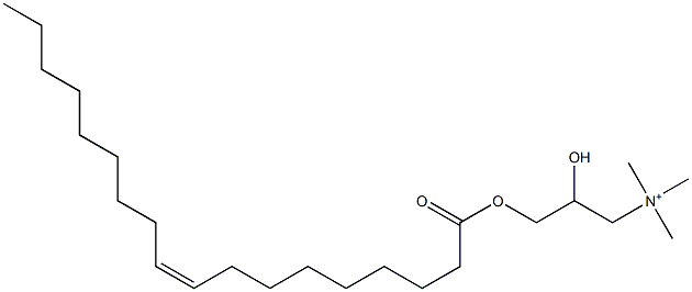 2-Hydroxy-N,N,N-trimethyl-3-[[(Z)-1-oxo-9-octadecenyl]oxy]-1-propanaminium Struktur