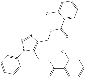 1-Phenyl-1H-1,2,3-triazole-4,5-bis(methanol)bis(2-chlorobenzoate) Struktur