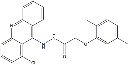 N'-(1-Chloroacridin-9-yl)-2-(2,5-dimethylphenoxy)acetohydrazide Struktur