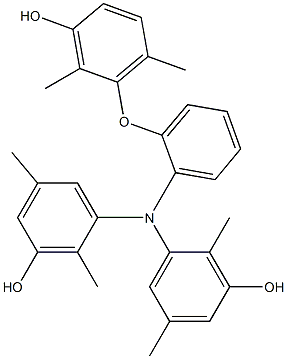 N,N-Bis(3-hydroxy-2,5-dimethylphenyl)-2-(3-hydroxy-2,6-dimethylphenoxy)benzenamine Struktur