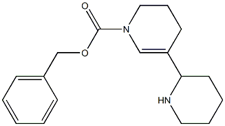 3,4-Dihydro-5-(2-piperidinyl)pyridine-1(2H)-carboxylic acid phenylmethyl ester Struktur