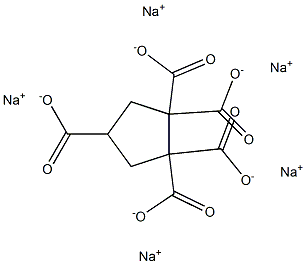 1,1,2,2,4-Cyclopentanepentacarboxylic acid pentasodium salt Struktur