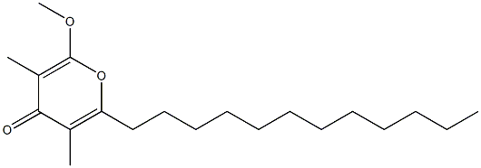 6-Methoxy-3,5-dimethyl-2-dodecyl-4H-pyran-4-one Struktur