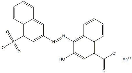 4-[(4-Sulfo-2-naphtyl)azo]-3-hydroxy-1-naphthalenecarboxylic acid manganese(II) salt Struktur