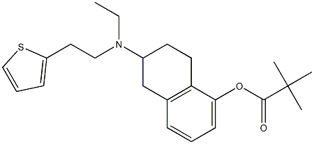 Pivalic acid 2-[ethyl[2-(2-thienyl)ethyl]amino]tetralin-5-yl ester Struktur