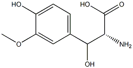 (2R)-3-(4-Hydroxy-3-methoxyphenyl)-3-hydroxy-2-aminopropanoic acid Struktur