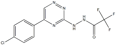 2,2,2-Trifluoro-N'-[5-(4-chlorophenyl)-1,2,4-triazin-3-yl]acetohydrazide Struktur