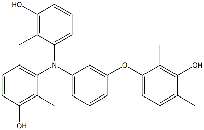 N,N-Bis(3-hydroxy-2-methylphenyl)-3-(3-hydroxy-2,4-dimethylphenoxy)benzenamine Struktur