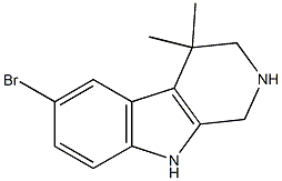 1,2,3,4-Tetrahydro-6-bromo-4,4-dimethyl-9H-pyrido[3,4-b]indole Struktur