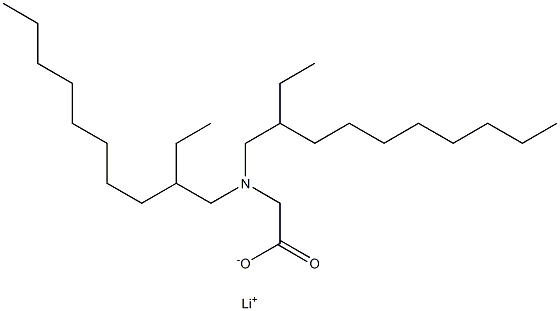 N,N-Bis(2-ethyldecyl)aminoacetic acid lithium salt Struktur