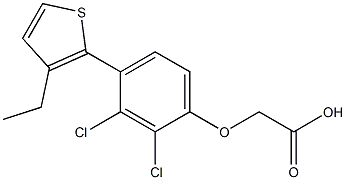 [4-[3-Ethylthiophen-2-yl]-2,3-dichlorophenoxy]acetic acid Struktur