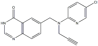 6-[N-(5-Chloro-2-pyridinyl)-N-(2-propynyl)aminomethyl]quinazolin-4(3H)-one Struktur