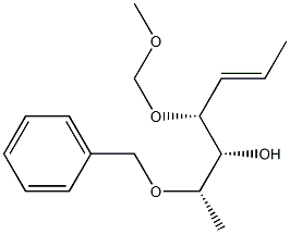 (2S,3R,4R,5E)-4-(Methoxymethoxy)-2-(benzyloxy)-5-hepten-3-ol Struktur