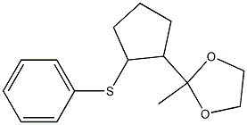 2-Methyl-2-[2-(phenylthio)cyclopentyl]-1,3-dioxolane Struktur