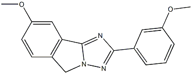 8-Methoxy-2-(3-methoxyphenyl)-5H-[1,2,4]triazolo[5,1-a]isoindole Struktur