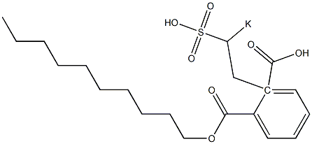 Phthalic acid 1-decyl 2-(2-potassiosulfoethyl) ester Struktur