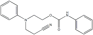 N-Phenylcarbamic acid 2-[N-(2-cyanoethyl)anilino]ethyl ester Struktur