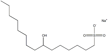 7-Hydroxypentadecane-1-sulfonic acid sodium salt Struktur