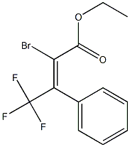 3-Phenyl-3-(trifluoromethyl)-2-bromopropenoic acid ethyl ester Struktur