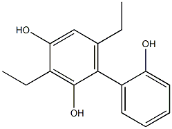 3,6-Diethyl-1,1'-biphenyl-2,2',4-triol Struktur