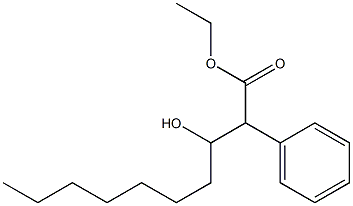 3-Hydroxy-2-phenyl-3-heptylpropanoic acid ethyl ester Struktur