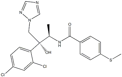 N-[(1R,2R)-2-(2,4-Dichlorophenyl)-2-hydroxy-1-methyl-3-(1H-1,2,4-triazol-1-yl)propyl]4-(methylthio)benzamide Struktur