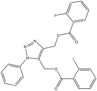 1-Phenyl-1H-1,2,3-triazole-4,5-bis(methanol)bis(2-iodobenzoate) Struktur