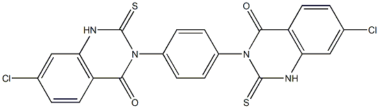 3,3'-(1,4-Phenylene)bis[1,2-dihydro-7-chloro-2-thioxoquinazolin-4(3H)-one] Struktur