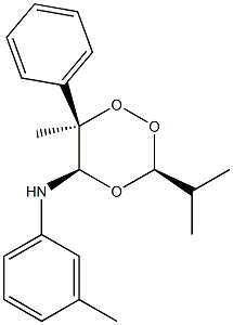 (3S,5R,6R)-3-Isopropyl-5-(3-methylphenylamino)-6-methyl-6-phenyl-1,2,4-trioxane Struktur