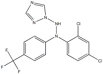 1-(1H-1,2,4-Triazol-1-yl)-2-[4-(trifluoromethyl)phenyl]-2-(2,4-dichlorophenyl)hydrazine Struktur