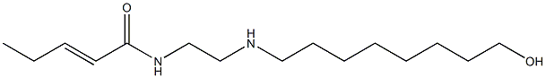 N-[2-[(8-Hydroxyoctyl)amino]ethyl]-2-pentenamide Struktur