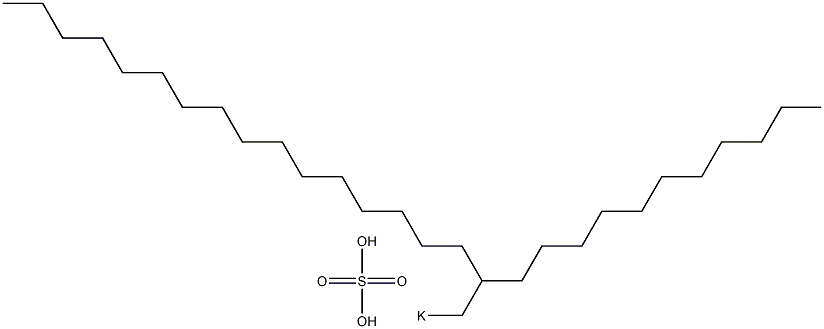 Sulfuric acid 2-undecyloctadecyl=potassium salt Struktur